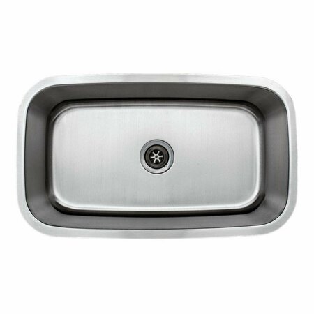 WELLS SINKWARE 32 in. 16-gauge Undermount Single Bowl Stainless Steel Kitchen Sink CMU3118-10-16